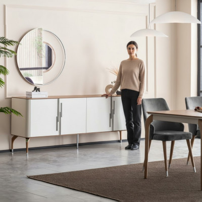 Dining room sideboard with mirror modern new luxury dressers wood design