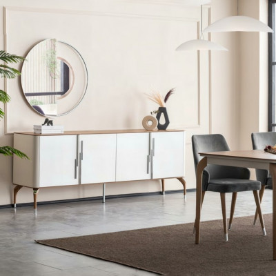 Dining room sideboard with mirror modern new luxury dressers wood design
