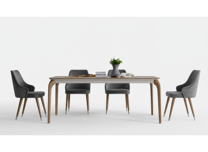 Complete Set Dining Table 4x Chairs Dining Room Set Dining Group Wood Table Tables 5-piece Set