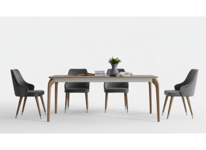 Complete Set Dining Table 4x Chairs Dining Room Set Dining Group Wood Table Tables 5-piece Set