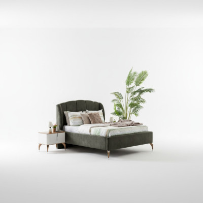 Bed Gray Double Beds Modern Bed Frame Luxury Design Bed Frame Wood New