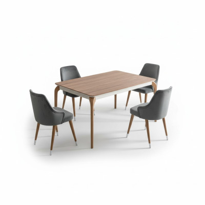 Luxury dining room set, dining table with 6 chairs, 7 pieces, modern table dining set, new