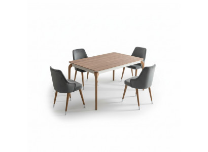 Luxury dining room set, dining table with 6 chairs, 7 pieces, modern table dining set, new