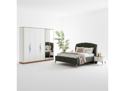 Luxurious Bedroom Set Luxury Complete Bed 2x Nightstand Modern 3-Piece New