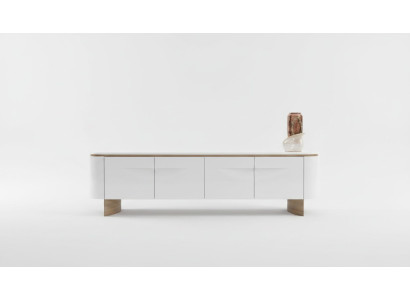 TV stand stylish RTV lowboard living wall sideboard white wood modern design