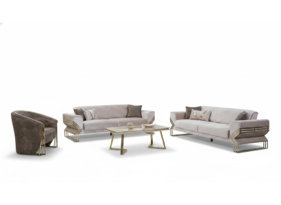 Designer sofa set 3+3+1 seater modern complete couch set new