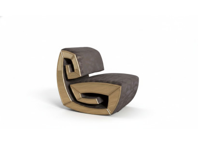 Brown-Golden Recliner Designer Chair Relaxation Living Room Seat New