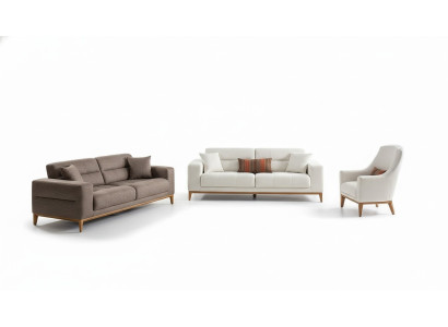 Sofa set Sofa Luxury 2x Sofas 3 seater Modern 1 seater 3-piece Modern Set