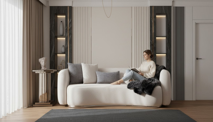 Living room sofa 3-seater designer couch upholstery sofas fabric textile