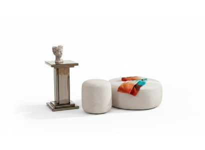 Luxury Upholstered Stool Round Stool Seating Furniture Designer Stylish Furniture