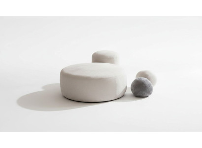 White luxury upholstery stool round stool seating designer stylish furniture