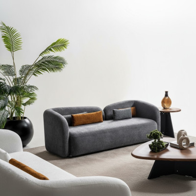 Living room sofa 3-seater designer couch upholstered sofas fabric textile new