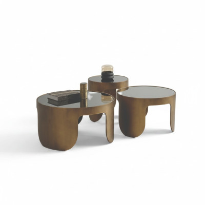 Luxurious Coffee Table Set Designer 3x Coffee Tables Round Table Set