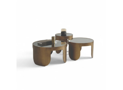 Luxurious Coffee Table Set Designer 3x Coffee Tables Round Table Set