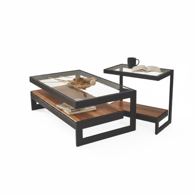 Exclusive coffee table set side table glass table living room coffee table