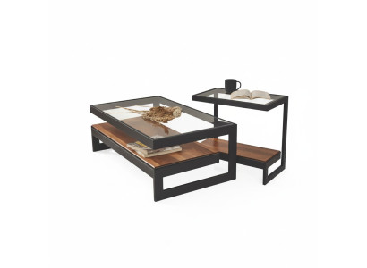 Exclusive coffee table set side table glass table living room coffee table