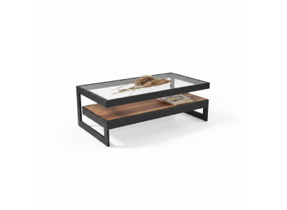 Designer wooden coffee table living room glass table living room side table