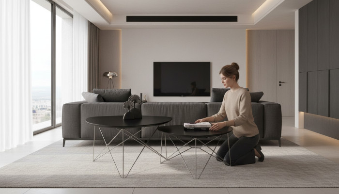 Coffee table black luxury living room coffee tables 2x side table table new