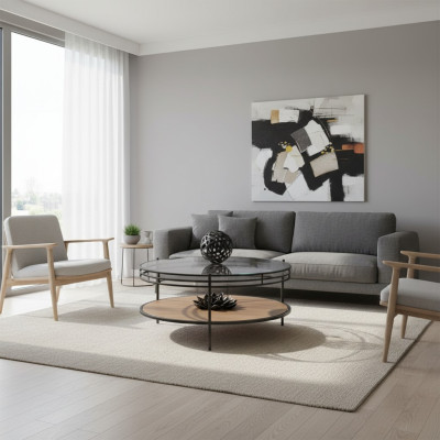 Modern round coffee table side table designer living room tables