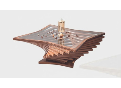Exclusive Golden Coffee Table Living Room Side Table Noble Glass Table