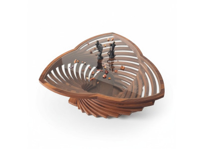 Modern brown glass coffee table side table designer table