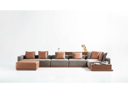 Upholstered sofa corner set corner sofa L-shape fabric sofa couch modern sofa gray