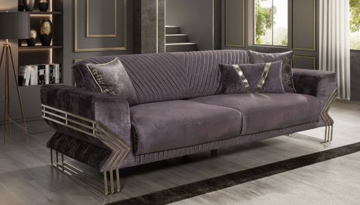 Elegant three-seater modern living room luxury sofa upholstery 3-seater