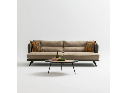 Sofa 3-seater upholstered sofa multicolored textile seat design fabric modern sofas