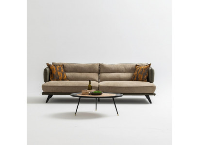 Sofa 3-seater upholstered sofa multicolored textile seat design fabric modern sofas