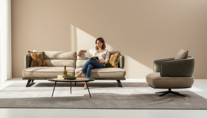Luxury sofa set, 3-seater sofa armchair, fabric, modern, multicolored, modern set, new