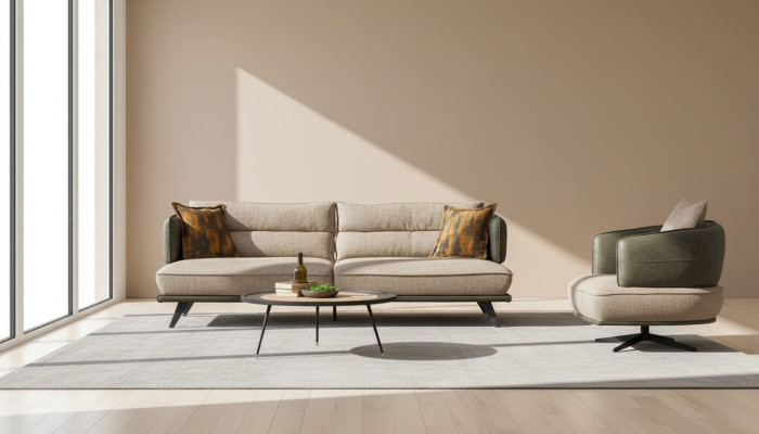 Luxury sofa set, 3-seater sofa armchair, fabric, modern, multicolored, modern set, new