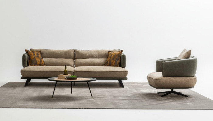Luxury sofa set, 3-seater sofa armchair, fabric, modern, multicolored, modern set, new