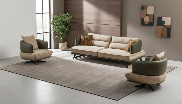 Living Room Modern Sofa Set Designer Couch Suite Upholstery 3-Seater 2x Armchair