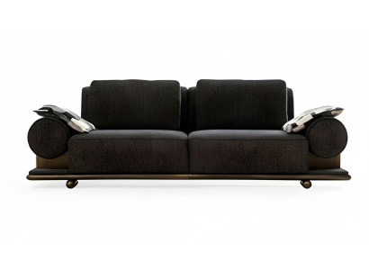 Modern sofa 3-seater black premium upholstery sofas design textile new
