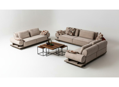 Fabric sofa couch living area corner design modern sofa corner sofa L-shape beige new