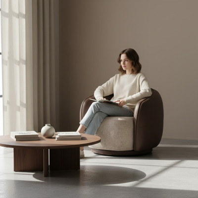 Luxury Seat Relax Armchair Design Couch Sofa Upholstery Fabric Lounge Club New