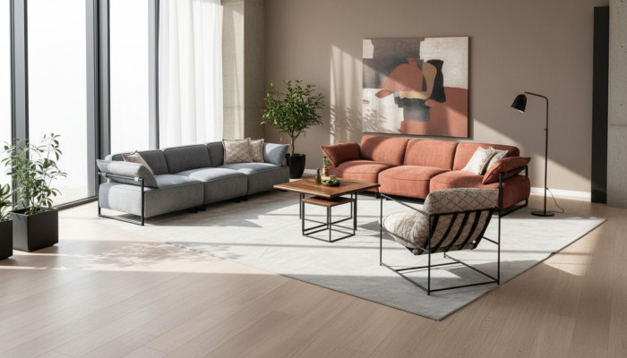Luxurious Sofa Set 2x Four-Seater Designer Armchair Living Room Sofas