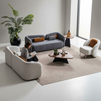 Sofa set x2 3-seater sofas 1-seater modern complete set upholstered suite