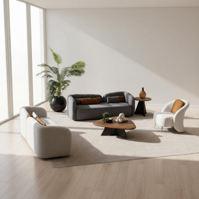 Sofa set x2 3-seater sofas 1-seater modern complete set upholstered suite