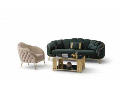 Modern living room set sofa 3 seater armchair fabric armchair living room new