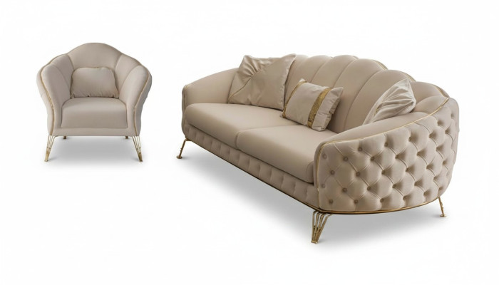 Sofa set 3 3 1-seater modern complete set upholstery suite couch set