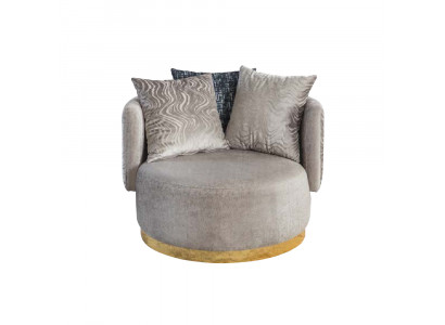 Design armchair luxury single-seater modern reclining textile 1 seat furniture single-seater