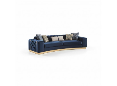 Upholstered sofa 4-seater sofa textile seat luxurious design sofas modern