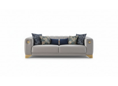 Upholstered sofa x2 3-seater sofas textile seating design sofas modern new