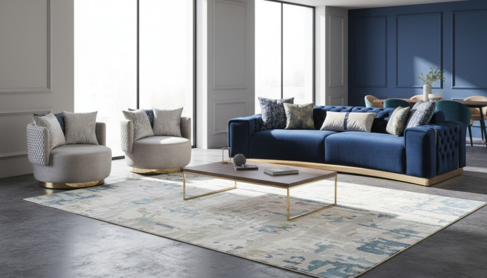 Living Room Complete Seating Set Chesterfield 4-Seater 2x Armchair 3-piece