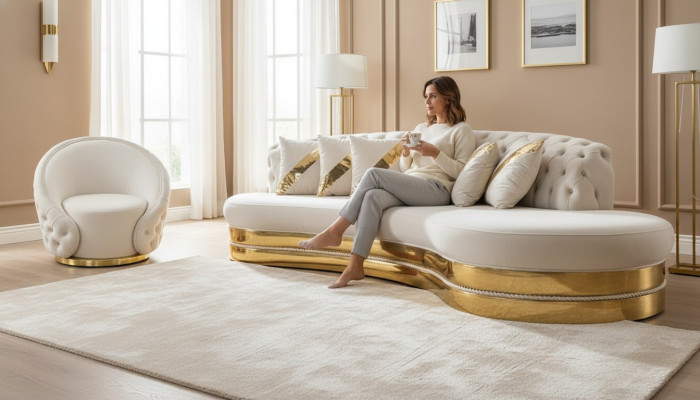 Stylish Chesterfield Sofa Set Designer Living Room Set 3-Seater