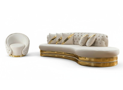 Stylish Chesterfield Sofa Set Designer Living Room Set 3-Seater