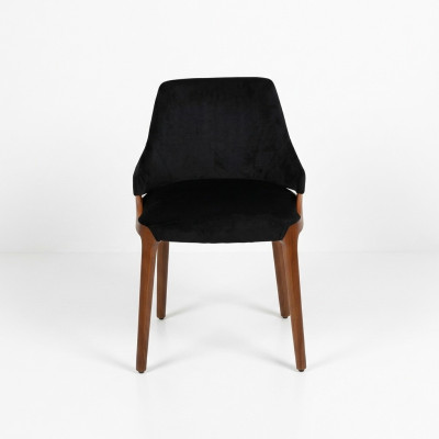 Modern black 6x chairs luxury wood furniture chairs design interior new