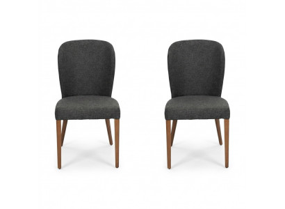 Modern wood 2x chairs luxury upholstered design chair armchair new upholstered chair