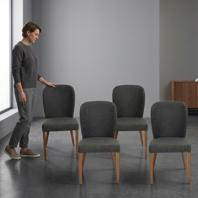 Armchair New Upholstery Modern Wood 6x Chairs Luxury Upholstered Design Chair